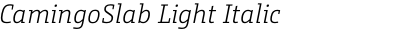 CamingoSlab Light Italic